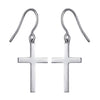 925 Sterling Silver Cross Earrings for Teen Women 38 MM