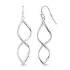 925 Sterling Silver Wire Figure Eight Dangler Earrings for Women 50 MM