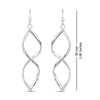 925 Sterling Silver Wire Figure Eight Dangler Earrings for Women 50 MM