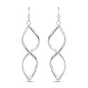 925 Sterling Silver Wire Figure Eight Dangler Earrings for Women 50 MM