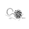 925 Sterling Silver Oxidised Flower Nosepin for Women