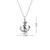 925 Sterling Silver Anchor with Cross Pendant with Chain for Women