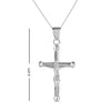 925 Sterling Silver Jesus Christ Crucifix Pendant Necklace with Chain for Men