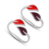 925 Sterling Silver Leaf Design Toe Rings for Women
