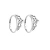 925 Sterling Silver Designer Oxidized Crown Toe Rings  for Women