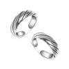 925 Sterling Silver Antique Classic Twisted Design Adjustable band Toe Rings for Women