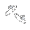 925 Sterling Silver Cubic Zirconia Forever Love Alloy Toe Ring for Women