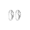 925 Sterling Silver Oxidized Heart Shape Toe Rings for Women