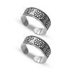 925 Sterling Silver Antique Leaf Design Toe Ring for Women