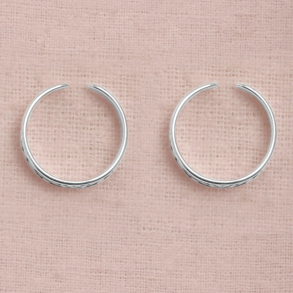 925 Sterling Silver Designer Oxidized Sun and Moon Band Toe Rings for Women