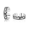 925 Sterling Silver Waves Antique Toe Ring for Women