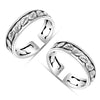 925 Sterling Silver Designer Oxidized Leaf Shape Band Toe Rings for Women