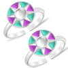 925 Sterling Silver Enamel Toe Ring for Women (925 Purity)