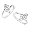 925 Sterling Silver Designer Cz Heart Toerings for Women