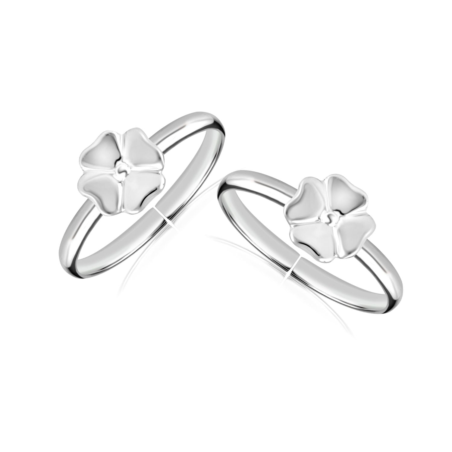 925 Sterling Silver Floral Toe Ring for Women