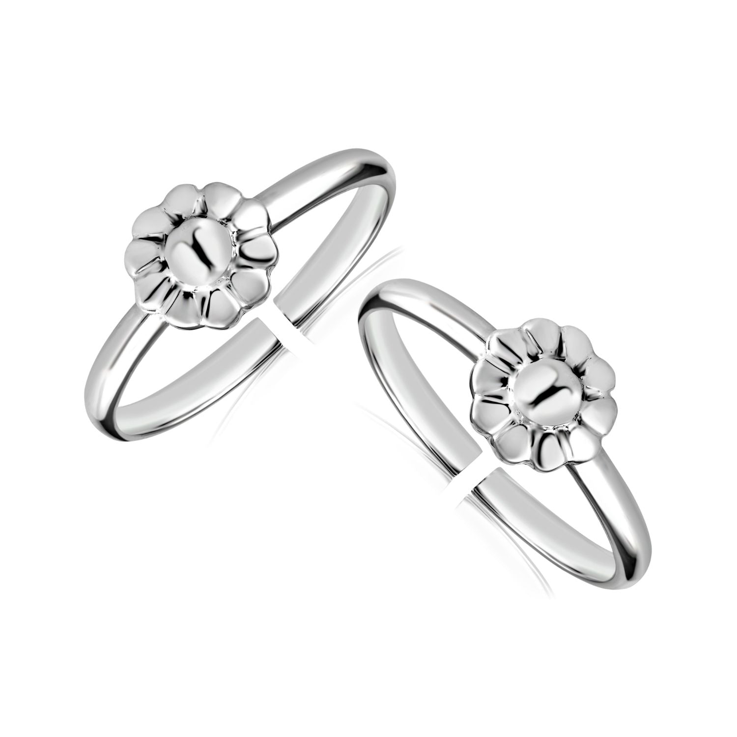 925 Sterling Silver Flower Toe Ring for Women