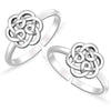 925 Sterling Silver Knot Floral Toerings for Women