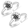 925 Sterling Silver Flower Toe Ring for Women