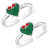 925 Sterling Silver Heart Design Toe Ring for Women