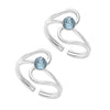 925 Sterling Silver Fancy Design Toe Ring for Women