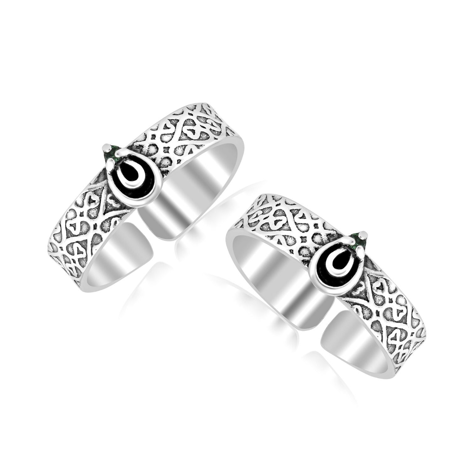 925 Sterling Silver Antique Twisted Heart Toe Ring For Women