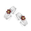 925 Sterling Silver Colorful Flower Design Toe Ring For Women