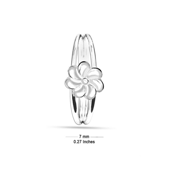 925 Sterling Silver Flower Toe Ring for Women