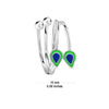 925 Sterling Silver Enamel Peacock Feather Toe Ring Pair for Women