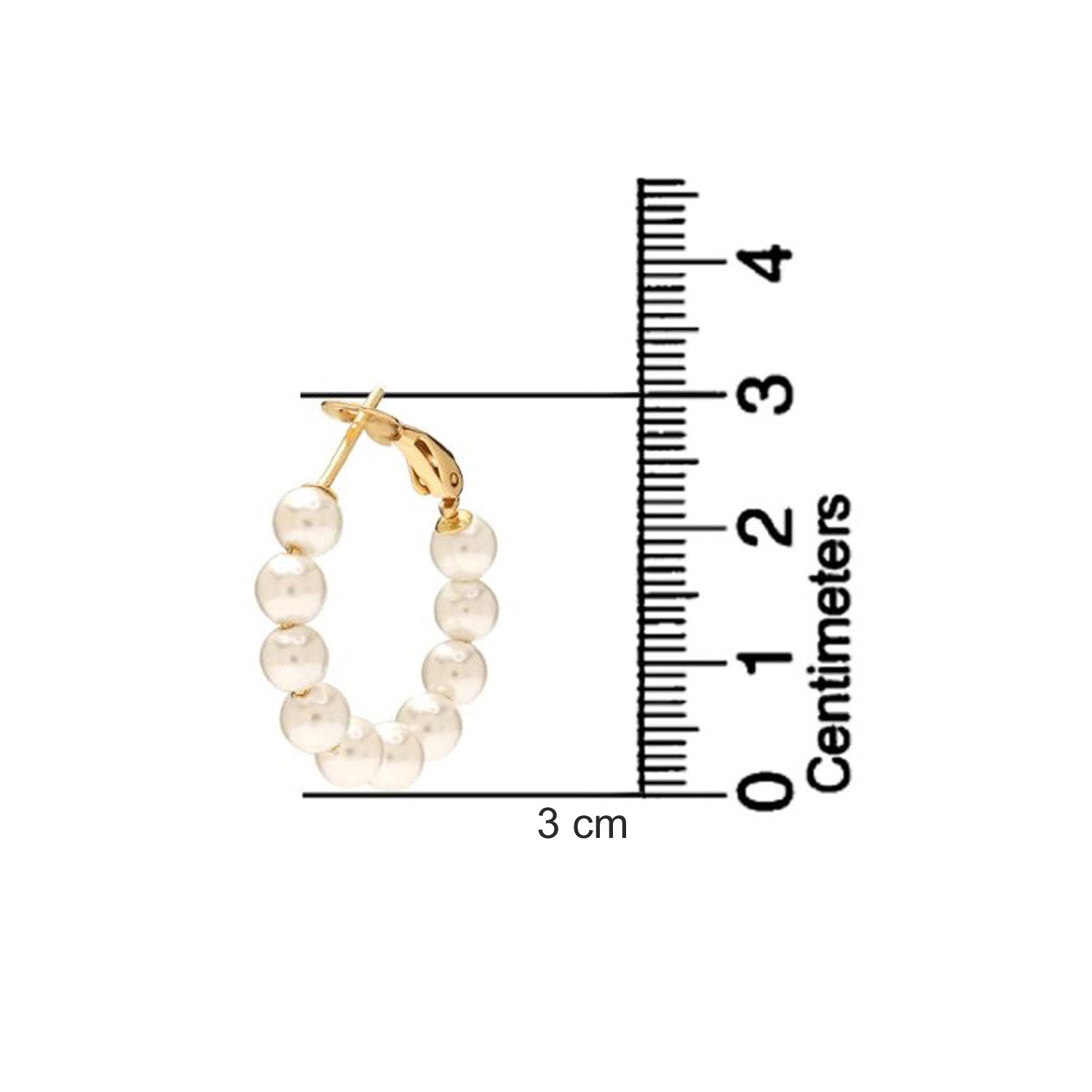 925 Sterling Silver Small Pearl Hoop Earring Gold Plated Round Pearl Earrings Women and Girls