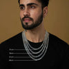 925 Sterling Silver Italian Diamond Cut Curb Chain Necklace for Men