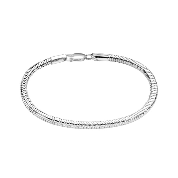 925 Sterling Silver Italian Snake-Chain Bracelets for Teen Women and Men