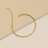 925 Sterling Silver 14K Gold Plated Italian Adjustable Handmade PaperClip Link Chain Bracelet for Women