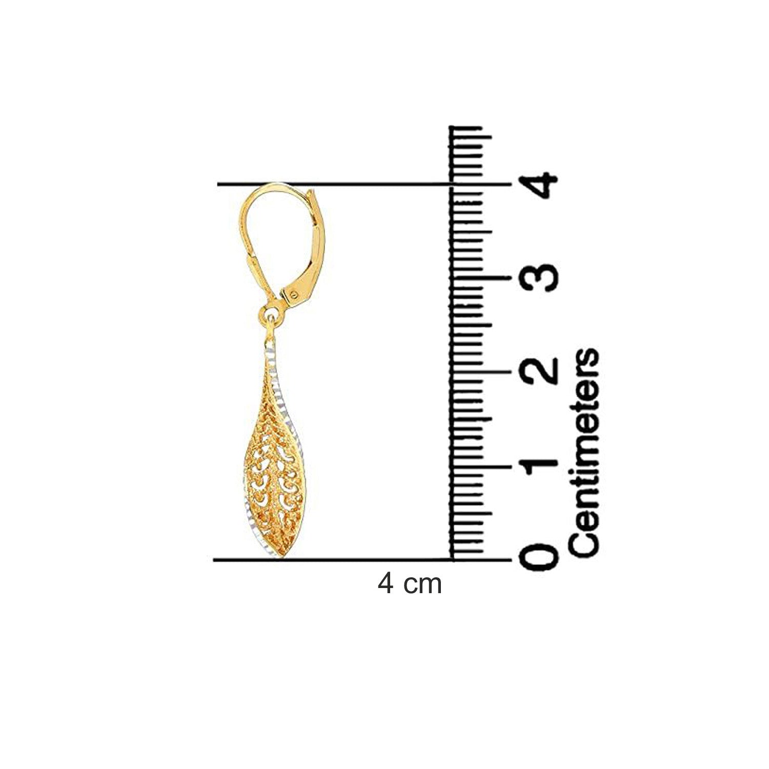 925 Sterling Silver Jewellery Leverback Filigree Leaf Feather Diamond-Cut Light-Weight Drop Dangle Earrings for Women