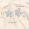 925 Sterling Silver Cubic Zirconia Star Stunning Shine Stud Earrings for Women