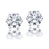 925 Sterling Silver Diamond like Brilliance Sparkling Cubic Zirconia Round Shape Stud Earrings for Women