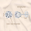 925 Sterling Silver Diamond like Brilliance Sparkling Cubic Zirconia Round Shape Stud Earrings for Women