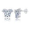 925 Sterling Silver Ear Halo CZ Brilliance Sparkling Stud Earrings for Women