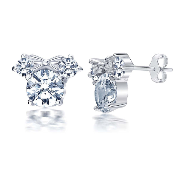 925 Sterling Silver Ear Halo CZ Brilliance Sparkling Stud Earrings for Women