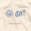 925 Sterling Silver Halo CZ Diamond like Brilliance Sparkling Braided Round Stud Earrings for Women