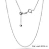 925 Sterling Silver Italian Adjustable Ball Chain Necklace for Women 61 CM