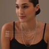 925 Sterling Silver Italian Ball Bead Station Chain Necklace for Women