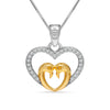 925 Sterling Silver Designer CZ Gold Plated Peacock Heart Pendant Necklace with Chain for Women and Girls