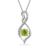 925 Sterling Silver Infinity Birthstone Pendant Necklace for Women