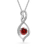 925 Sterling Silver Infinity Birthstone Pendant Necklace for Women