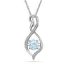 925 Sterling Silver Infinity Birthstone Pendant Necklace for Women