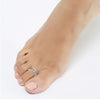 925 Sterling Silver Set of 2 Pairs Antique Combo Adjustable Toe Ring for Women