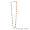 925 Sterling Silver 18K Gold-Plated Ribbed Link Chain Necklace for Women