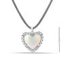 925 Sterling Silver Antique Mother Of Pearl Heart Pendant Necklace for Women Teen