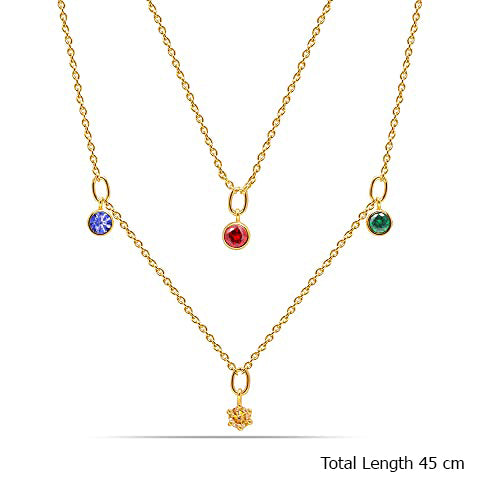 925 Sterling Silver 14K Gold-Plated Layered Dainty Minimalist Design Necklace for Women Teen