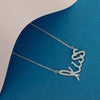 925 Sterling Silver Multi CZ Kiss Pendant Necklace for Women and Girls